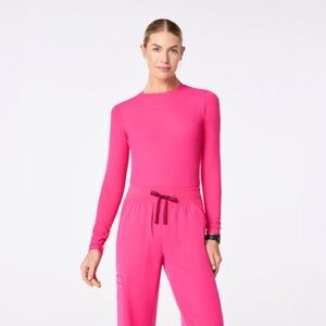 Figs Women's Pink Long Sleeve Top
